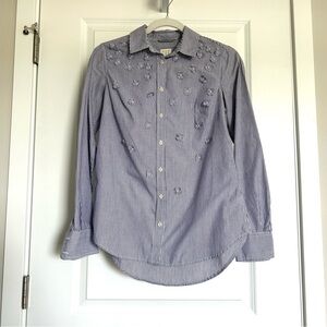 A New Day Purple Pinstripe Button Down Shirt